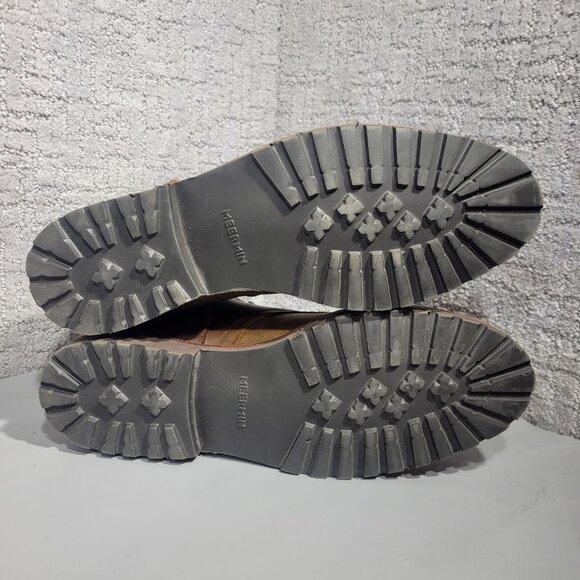 Meermin Tobacco Waxy Calf Men's Size 11 UK 12 US Brown Leather Cap Toe Boots - Picture 7 of 9